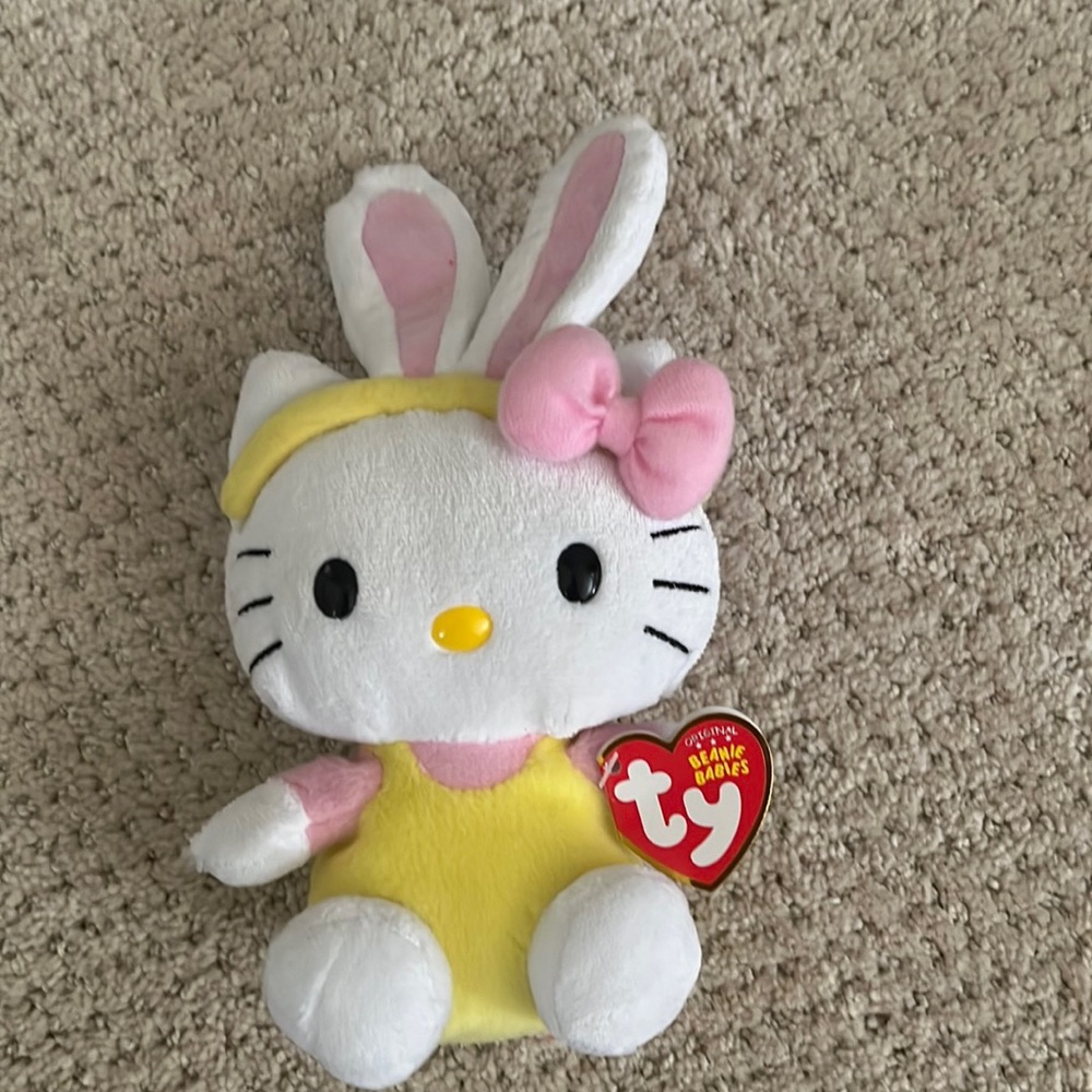 BNWT!!! Hello Kitty by Sanrio TY Beanie Baby- Easter Bunny